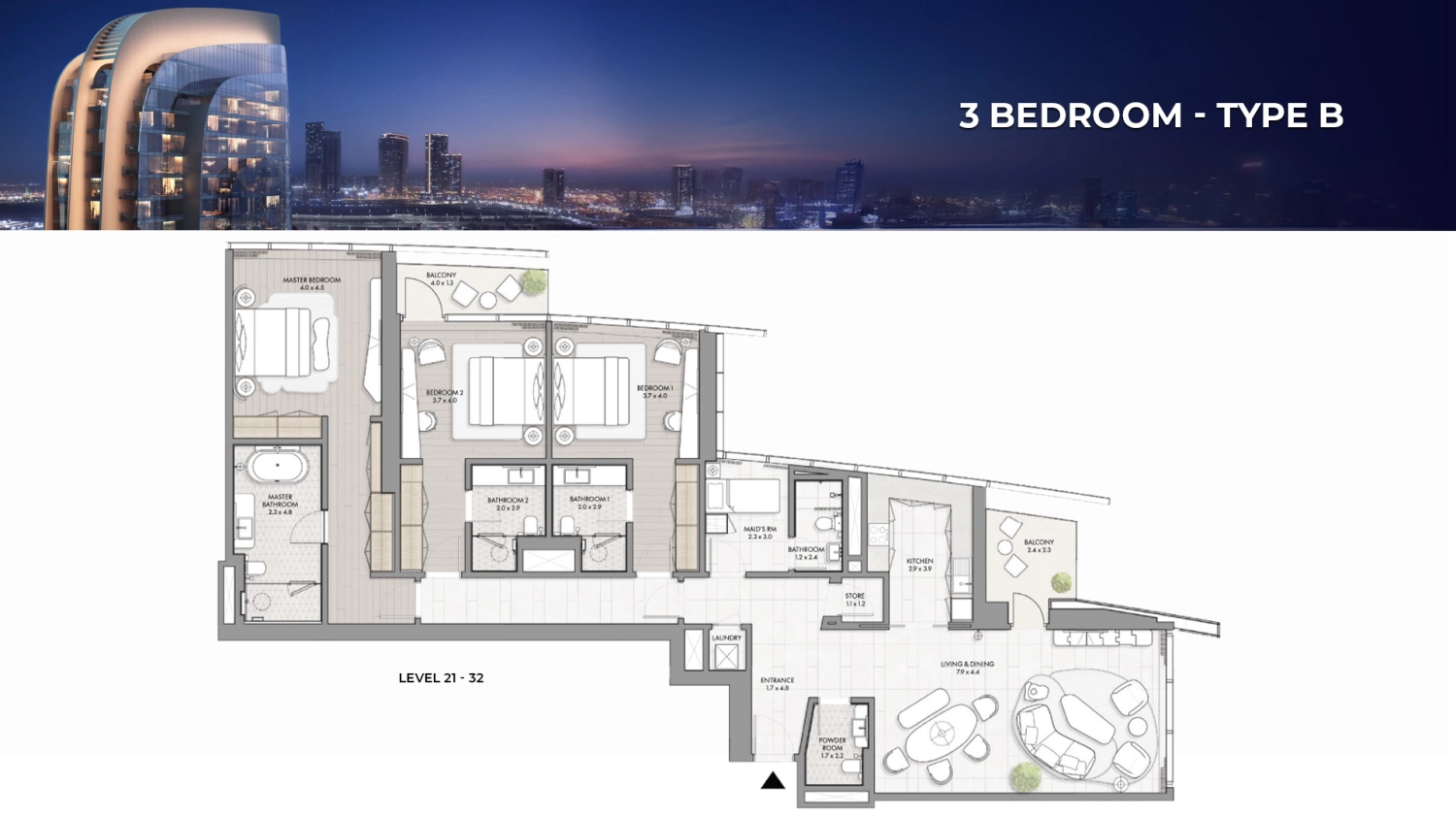 3 BR - Type A